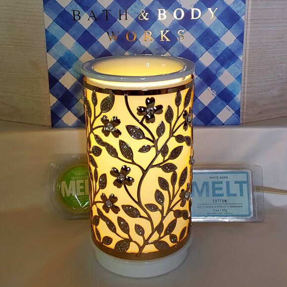 BATH & BODY WORKS 'LUMINOUS ELECTRIC WAX WARMER AIR FRESHNER' COMPLETE SET